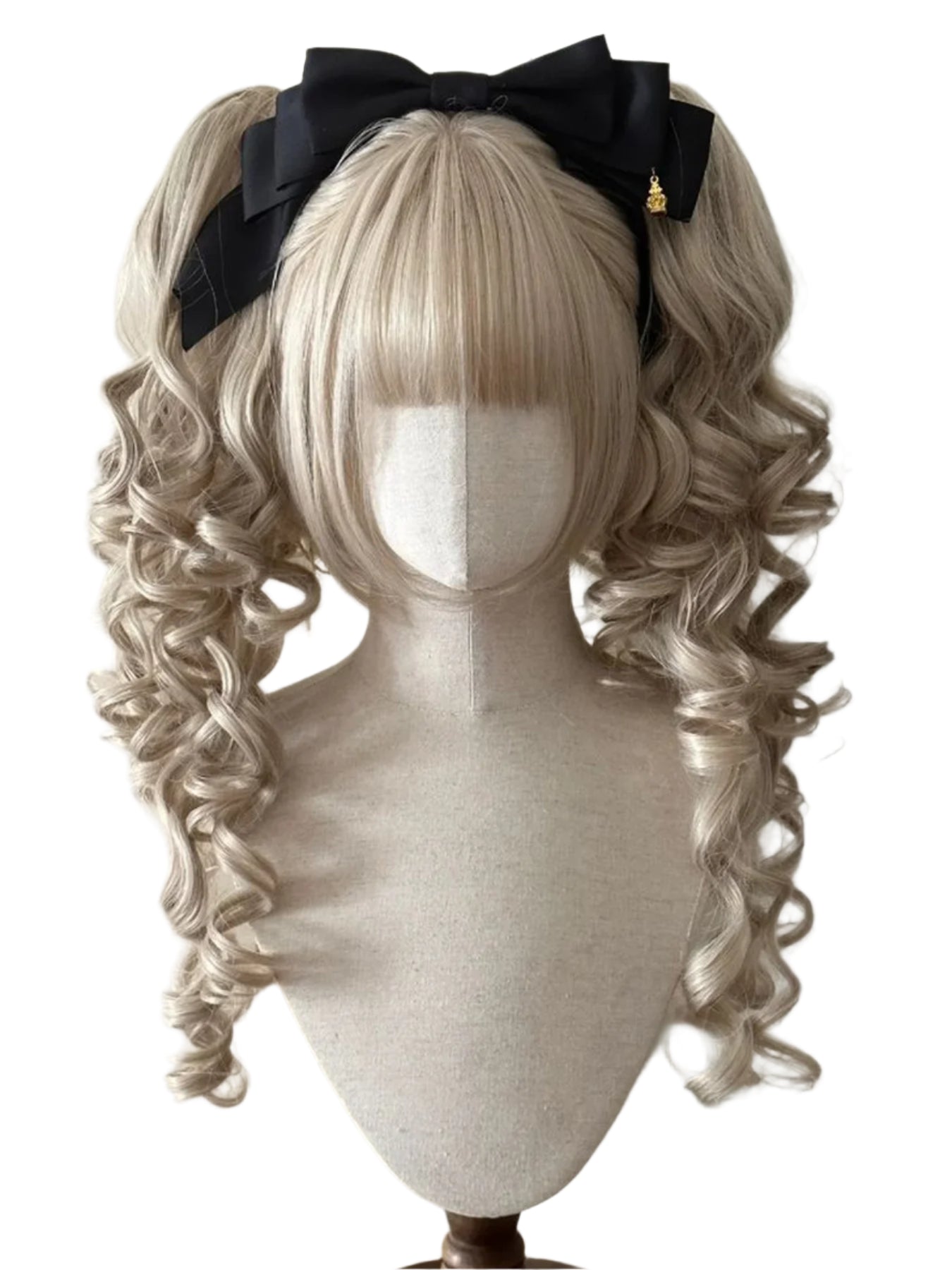 Synthetic Princess Cut Double ponytail Lolita Wig with Bangs /Ombre Blonde brown White gray Cosplay/ Harajuku wig