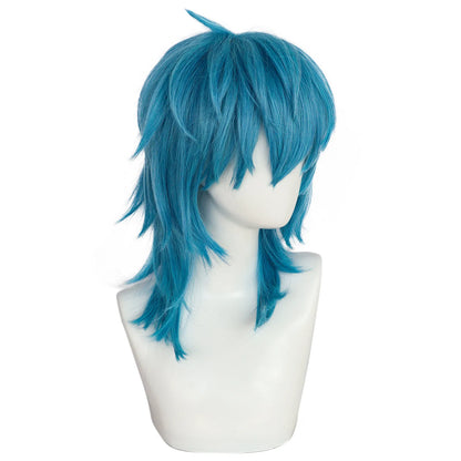 Synthetic Medium Length Wig/ Straight Blue Sally Face Cosplay