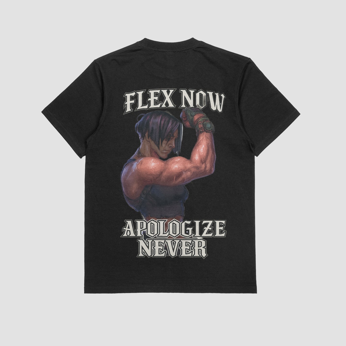 Sevika "Flex Now, Appologize Never" Gym T-shirt (Oversized)
