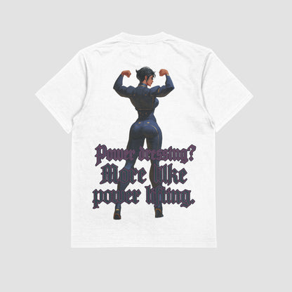 Caitlyn "Power Dressing? More like Powerlifting" Gym T-shirt (Oversized)
