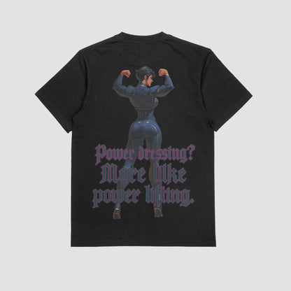 Caitlyn "Power Dressing? More like Powerlifting" Gym T-shirt (Oversized)