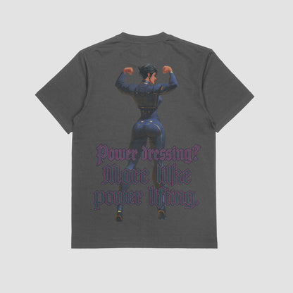 Caitlyn "Power Dressing? More like Powerlifting" Gym T-shirt (Oversized)