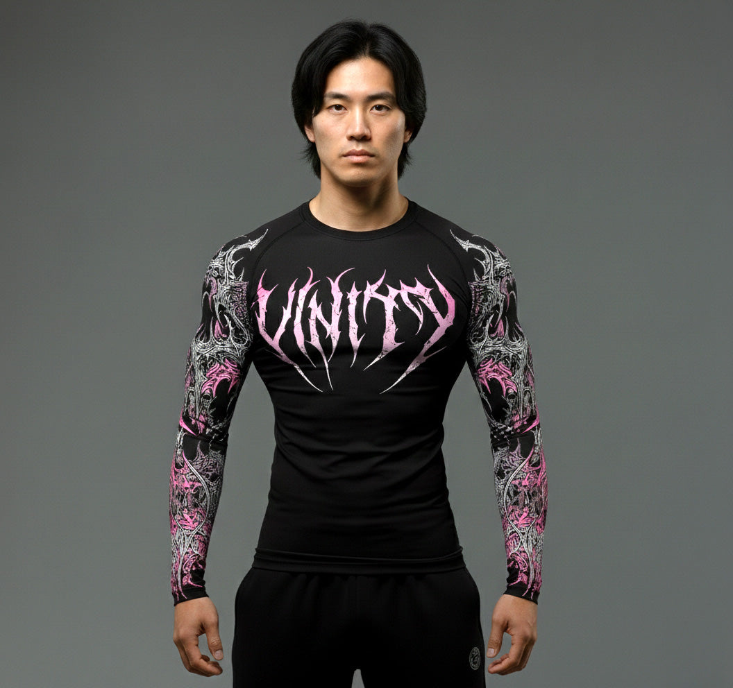 Korean Style Slim Fit Cyber Sigilism shirt - Long sleeve compression shirt