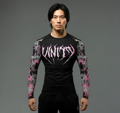Korean Style Slim Fit Cyber Sigilism shirt - Long sleeve compression shirt