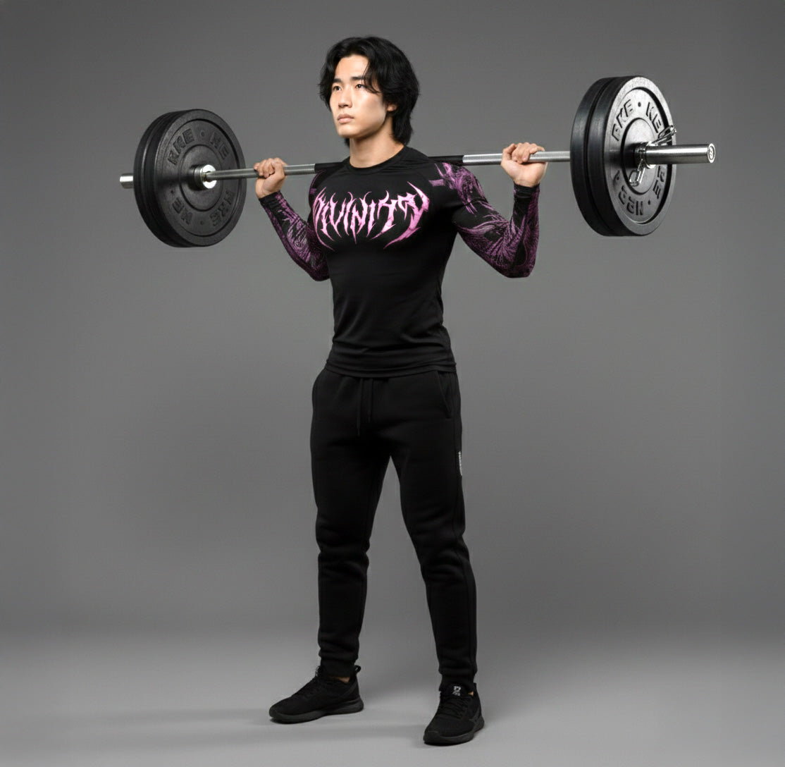 Korean Style Slim Fit Cyber Sigilism shirt - Long sleeve compression shirt
