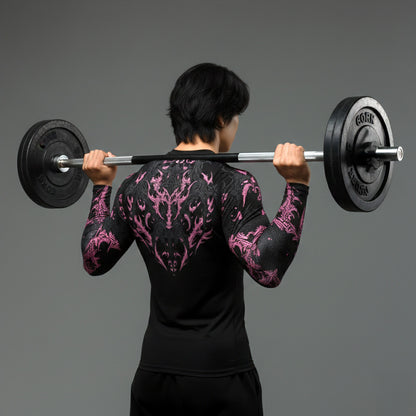 Korean Style Slim Fit Cyber Sigilism shirt - Long sleeve compression shirt