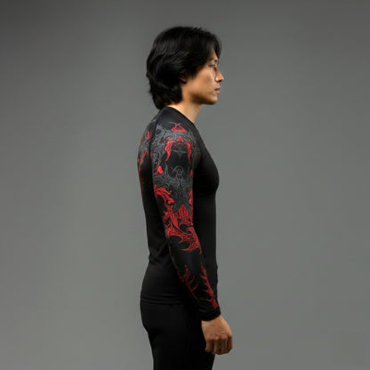 Korean Style Slim Fit Cyber Sigilism shirt - Long sleeve compression shirt