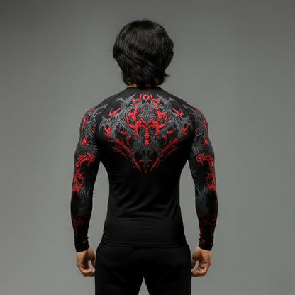 Korean Style Slim Fit Cyber Sigilism shirt - Long sleeve compression shirt