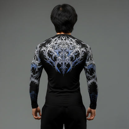 Korean Style Slim Fit Cyber Sigilism shirt - Long sleeve compression shirt