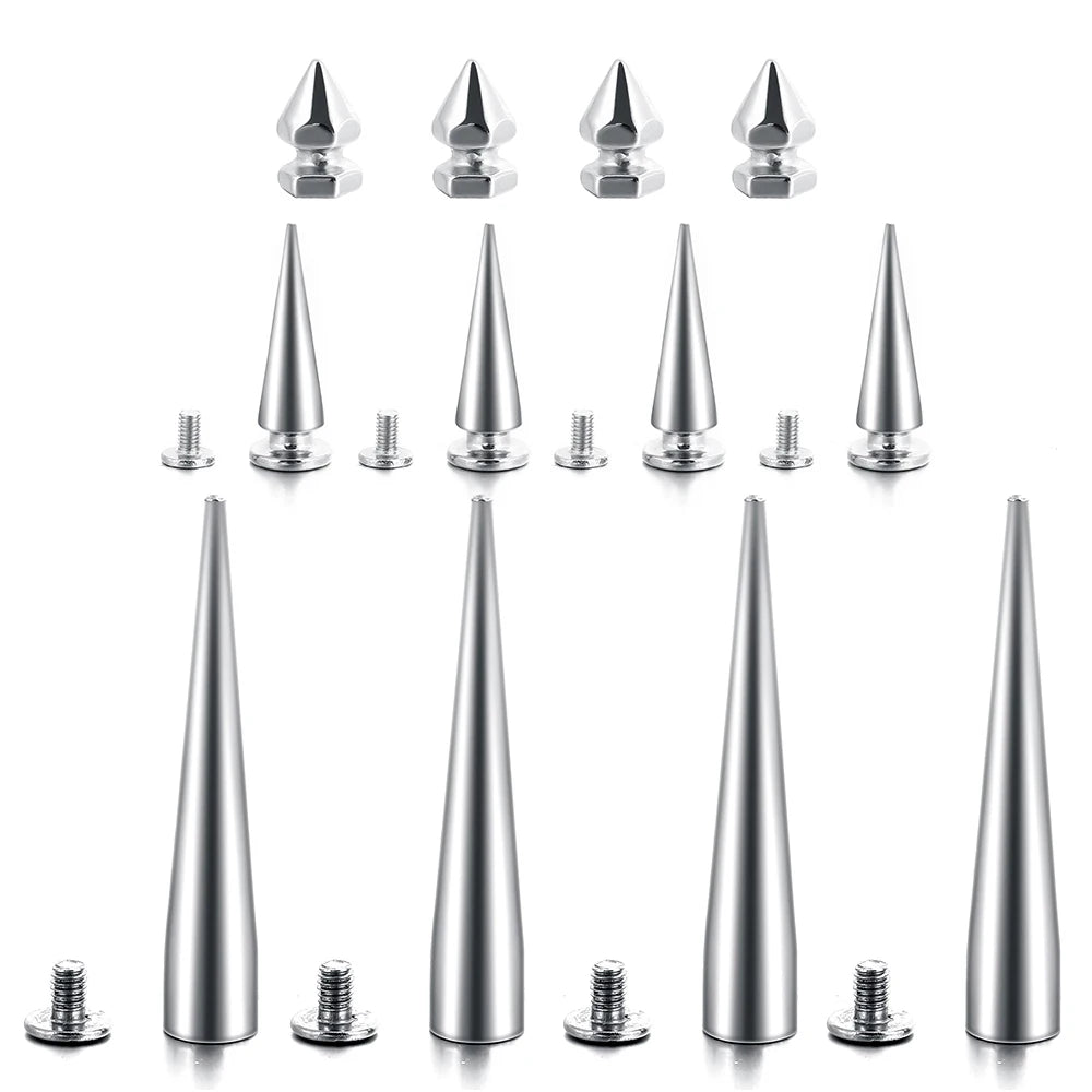 Long Spike Choker Punk Faux Leather Collar For Women & Men / Goth Necklace Accessories