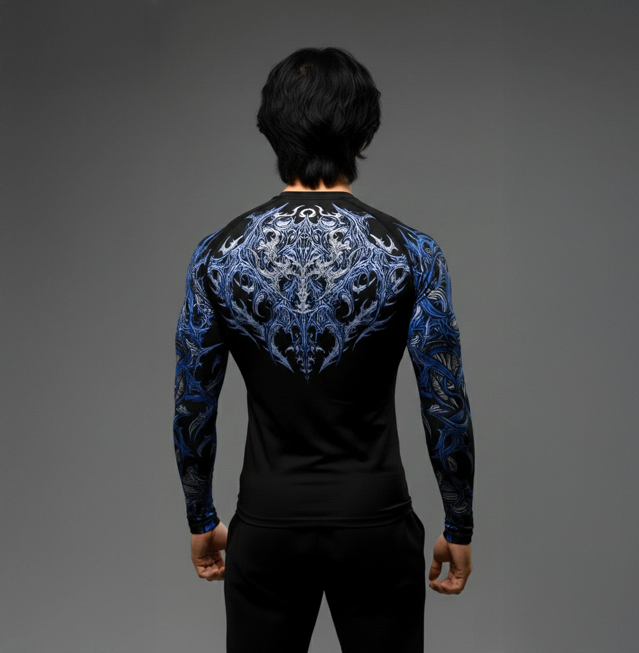 Korean Style Slim Fit Cyber Sigilism shirt - Long sleeve compression shirt