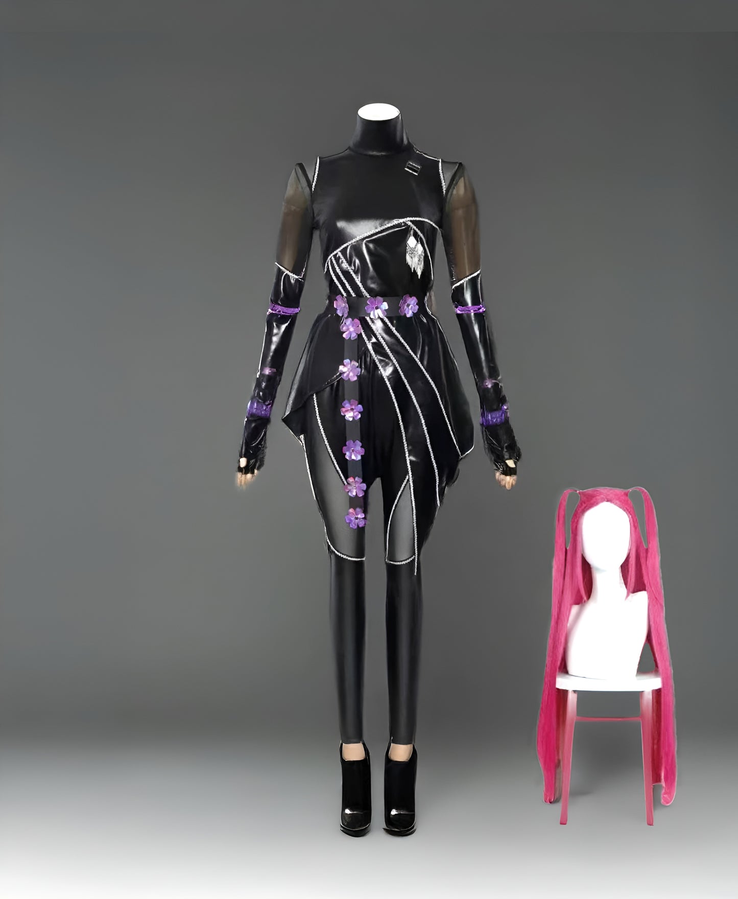 Kpop Demons Hunters Rumi, Zoey, Mira Cosplay - Black Outfits