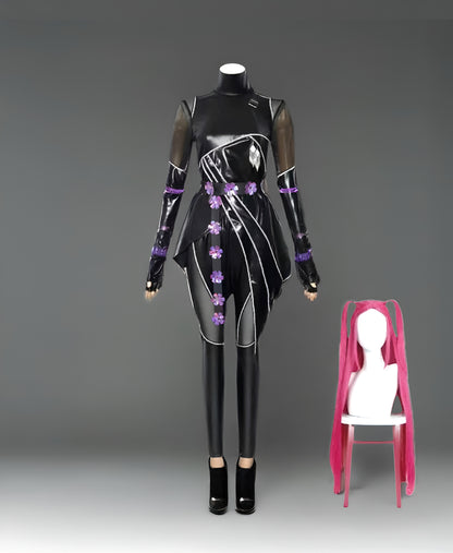 Kpop Demons Hunters Rumi, Zoey, Mira Cosplay - Black Outfits