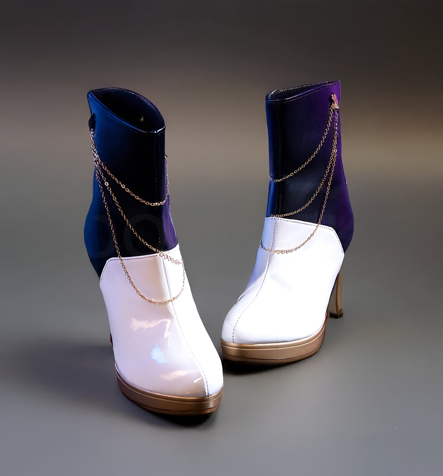 Mira Kpop Demon Hunter Shoes / Black and White w/ Gold details