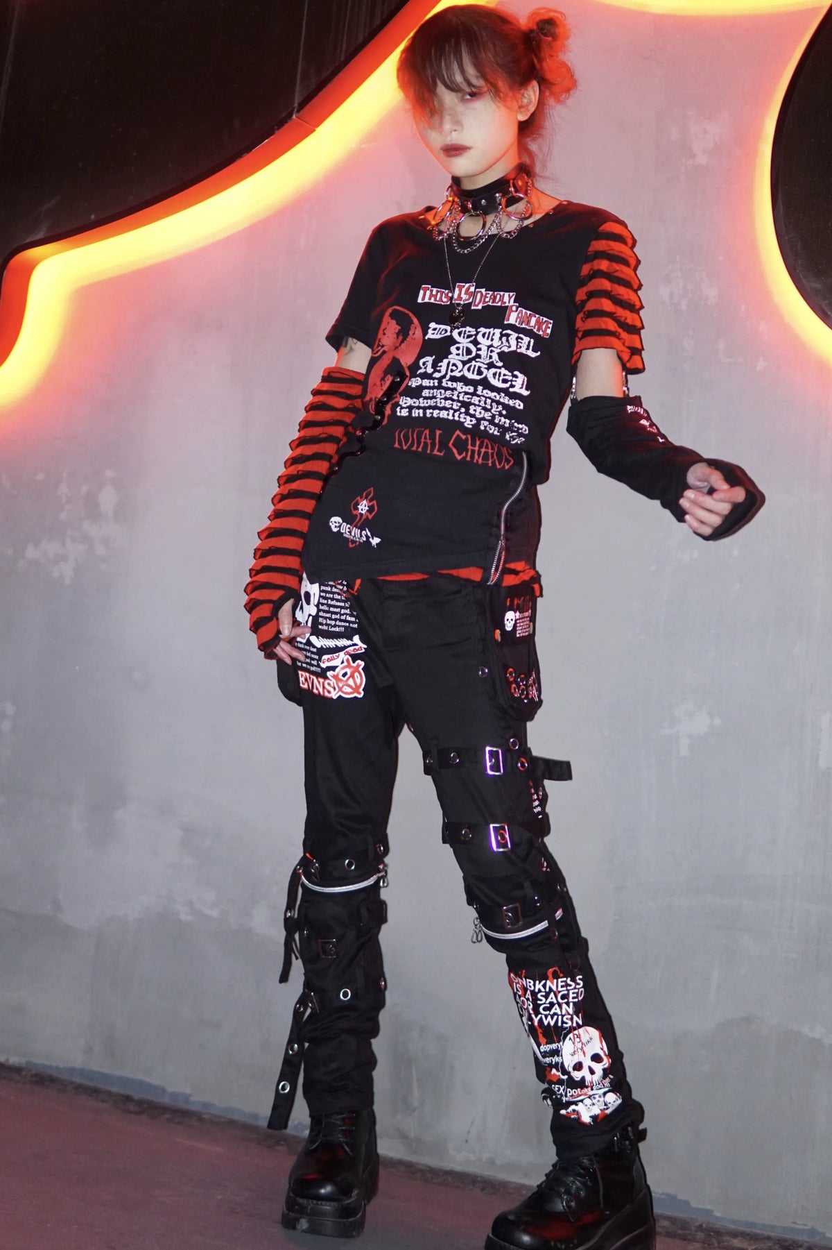 Y2k Jeans Pants Men Men's Jeans Punk Retro Skull Pattern Skeleton Gothic kill Matt Rock Printing Graffiti Straight Pants Neutral