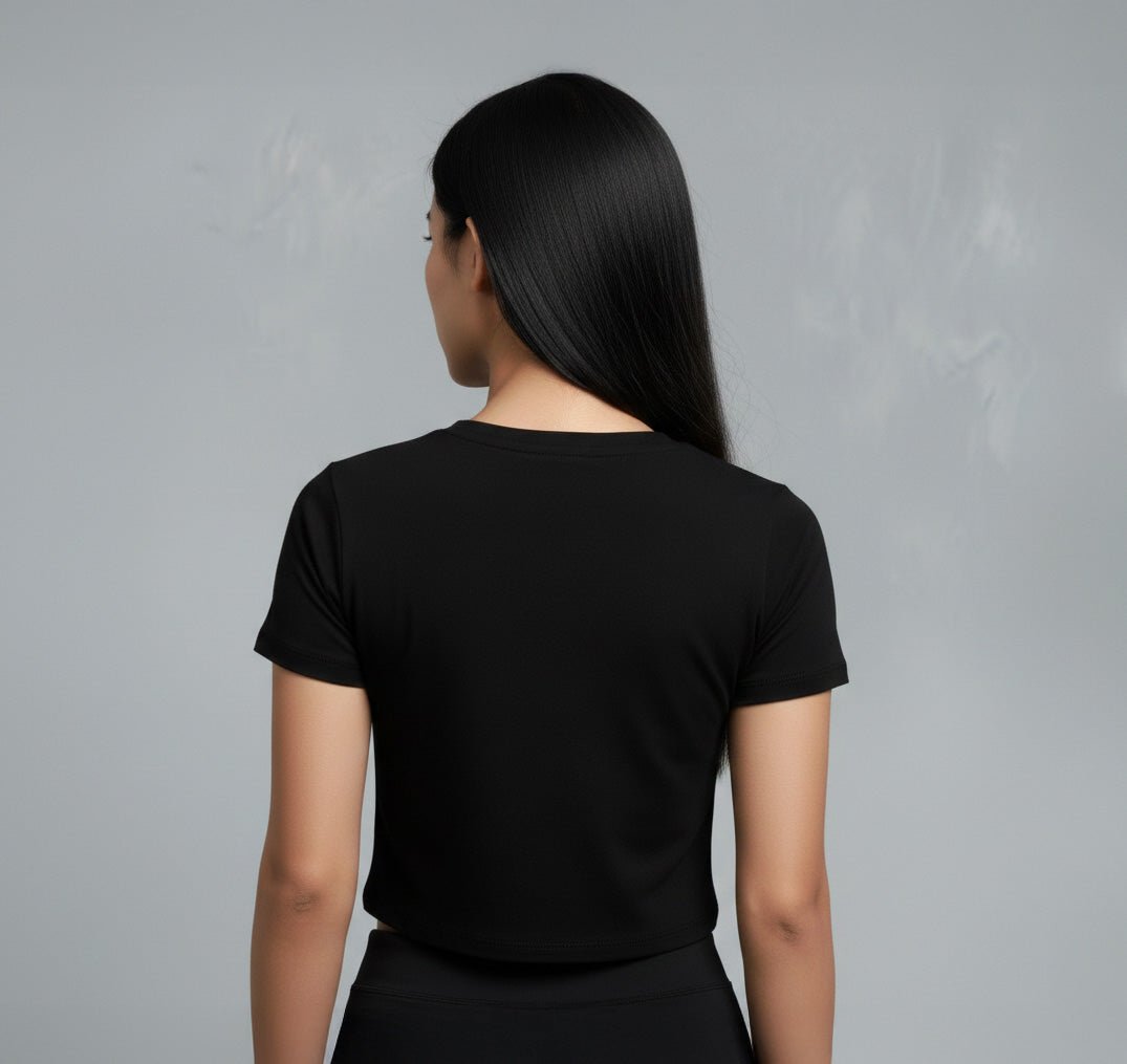 Women Cyber Sigil Bear Crop Top