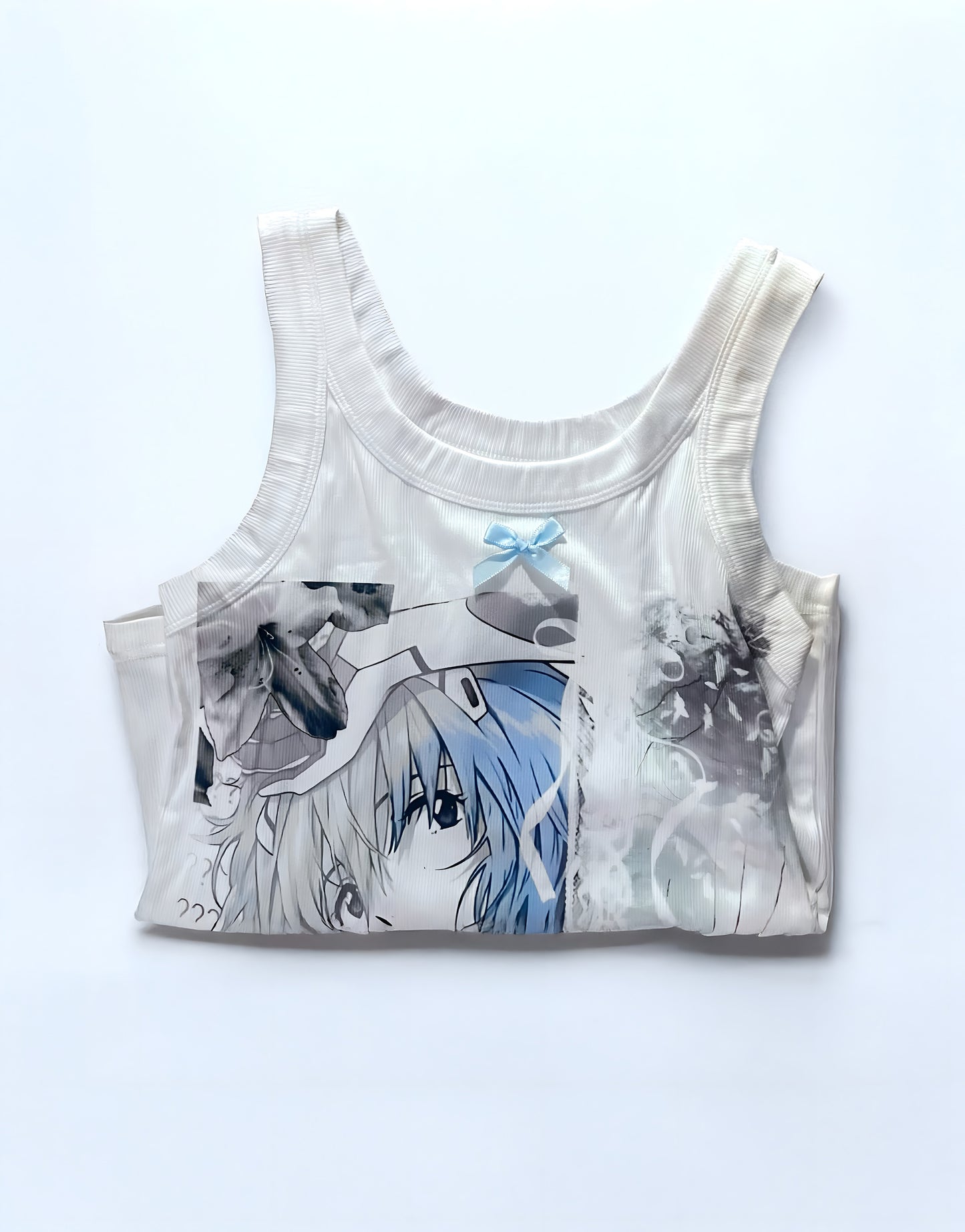 Ayanami Rei Ribbed & Bow Tank Top