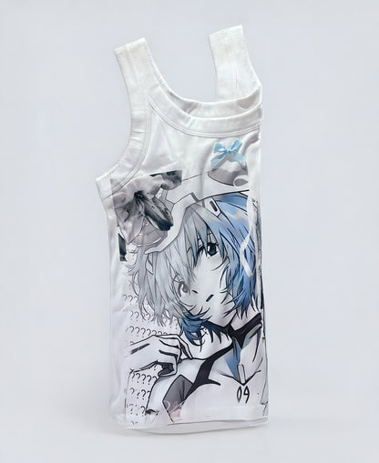 Ayanami Rei Ribbed & Bow Tank Top