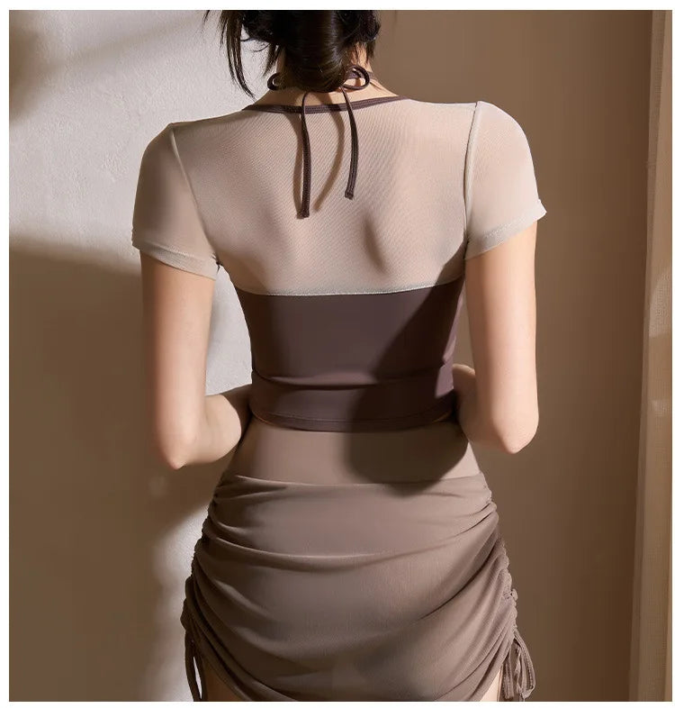 Two Pieces Mesh Patchwork Short Sleeve (Victorious HyperDrive Tops)