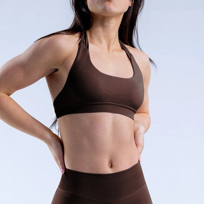 Impact Sports Bra / Women Seamless Neck Strap Yoga Bra /With Padding