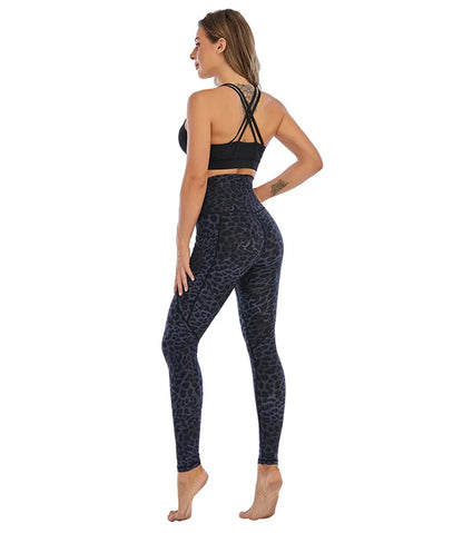 Camo Yoga Leggings with Pocket/ For Running, Lifting, Yoga (Victoria Dreamland)