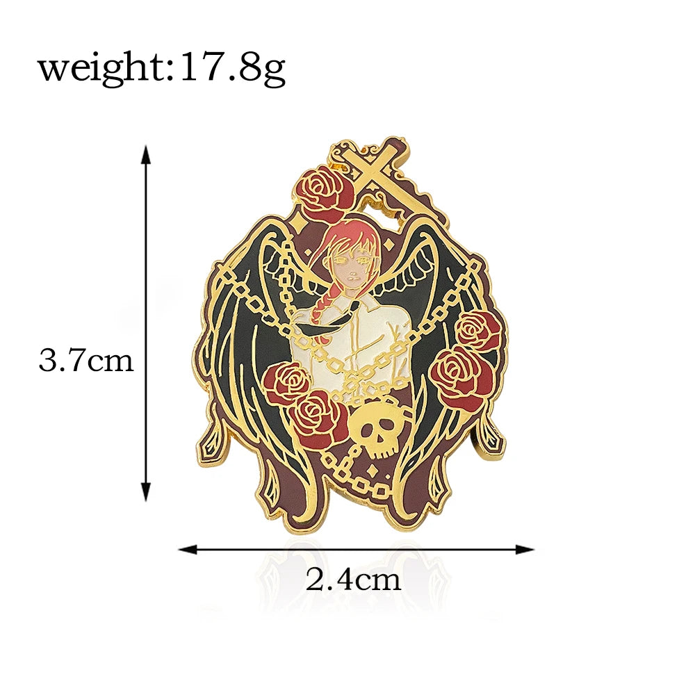 Anime Chainsaw Man Brooch Pins/ Metal Enamel