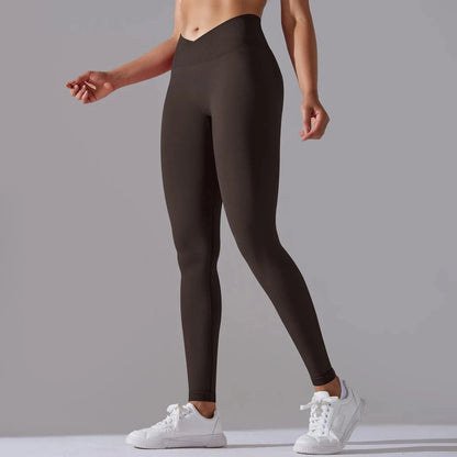 Crossover Waist Women Yoga Leggings / Victorious BioSync Leggings