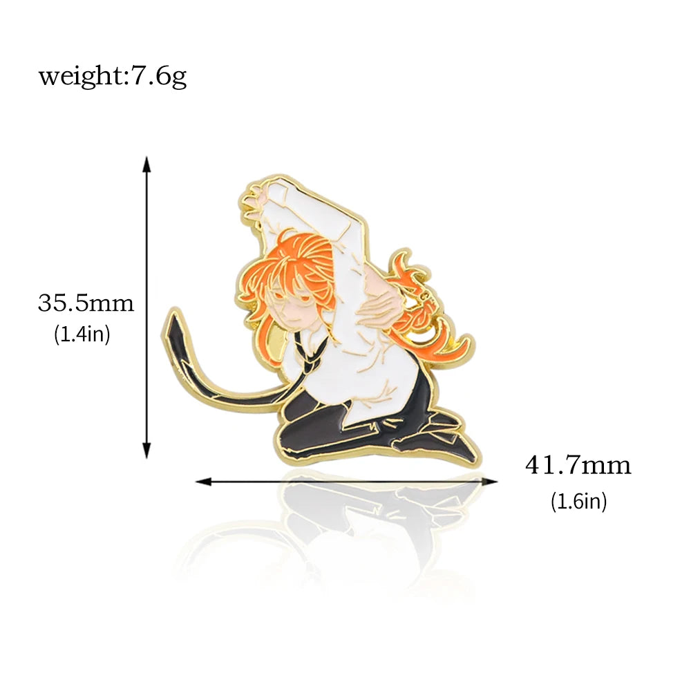Anime Chainsaw Man Brooch Pins/ Metal Enamel