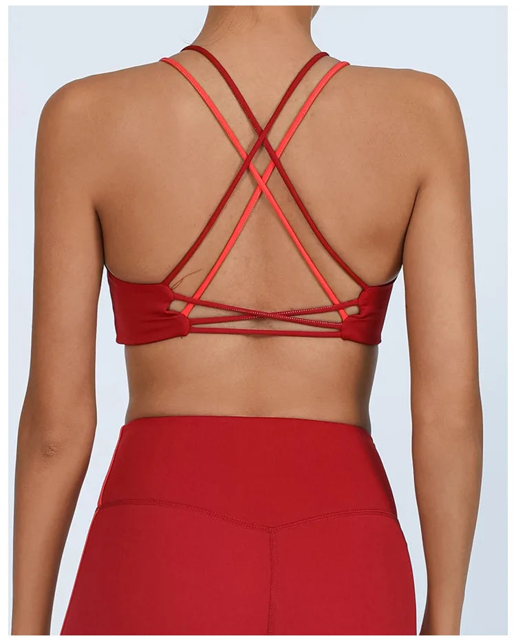 Women's Multicolor Back with Chest Pad Bra (Victorious FitLink Bra)