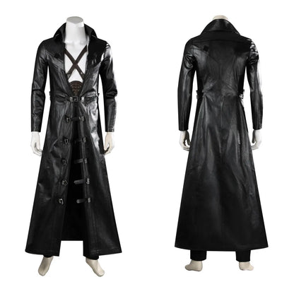 FF7 Sephiroth Cosplay Black/ Fantasy Leather Coat and Accessories