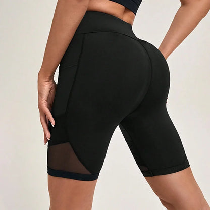 High Waist Mesh Yoga Shorts with Pockets (Victorious MechaMorph Shorts)