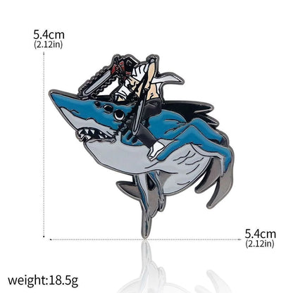 Anime Chainsaw Man Brooch Pins/ Metal Enamel