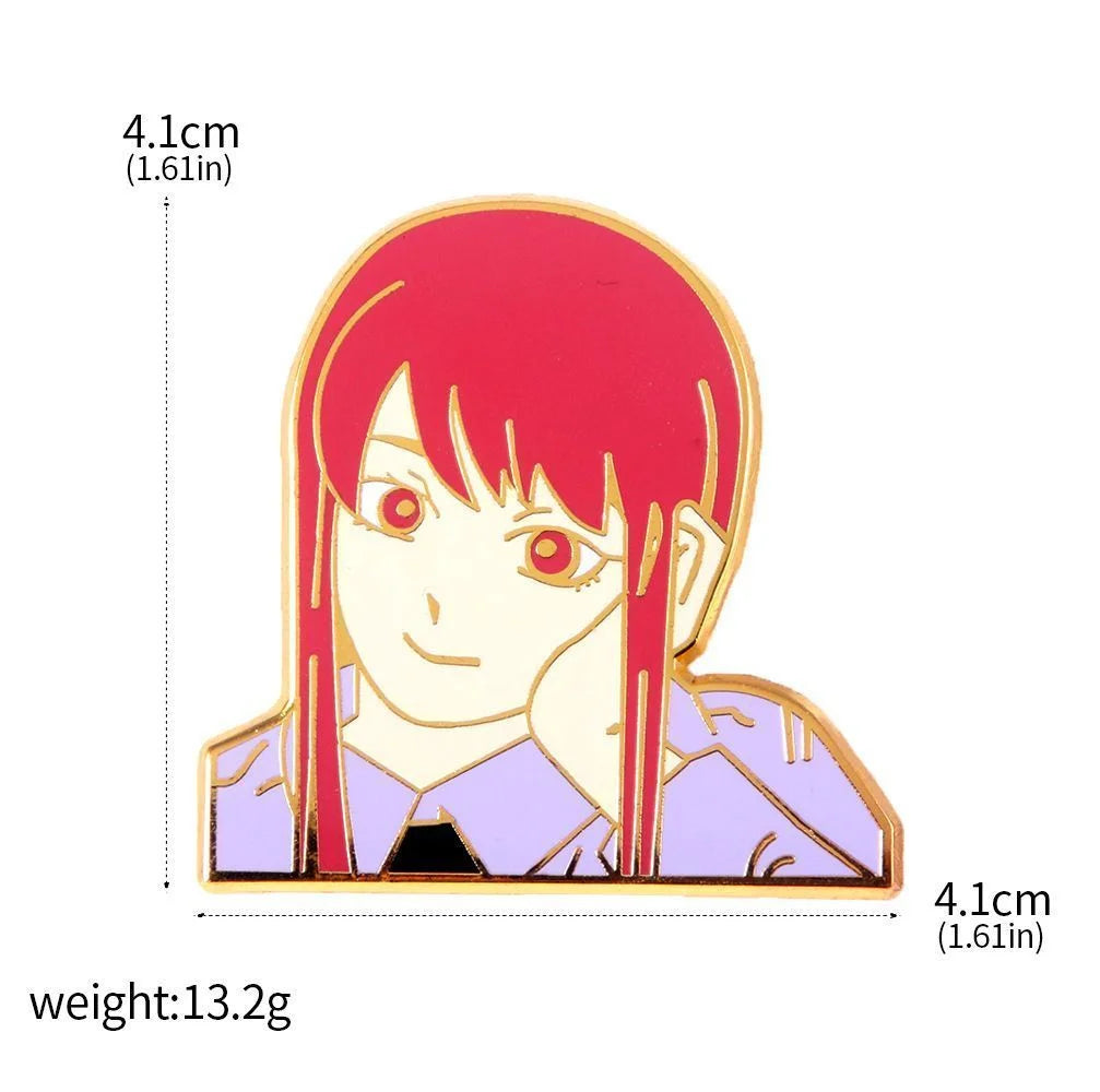 Anime Chainsaw Man Brooch Pins/ Metal Enamel