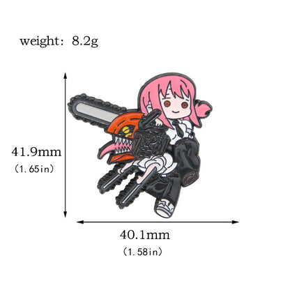Anime Chainsaw Man Brooch Pins/ Metal Enamel