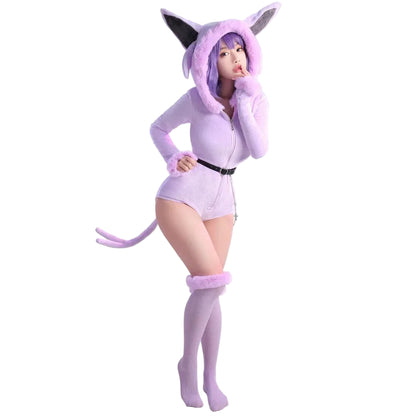 Espeon Cosplay Pokemon/ Bodysuit with Tail