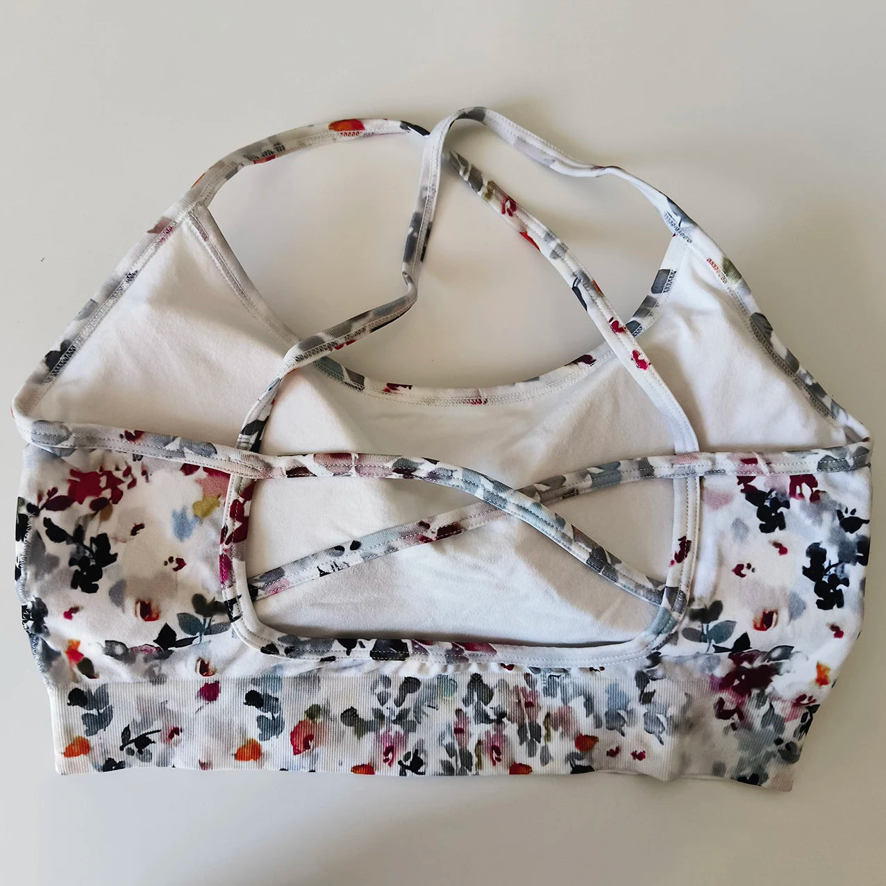 Floral Print Yoga Bra for Women/ Cross Back Gym Sports Bra