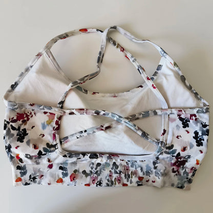 Floral Print Yoga Bra for Women/ Cross Back Gym Sports Bra