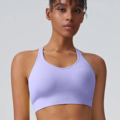 Women's Cross Back Sports Bra/ High-intensity Fixed Cup Shockproof Bra (Victorious Lumen Circuit Bra)