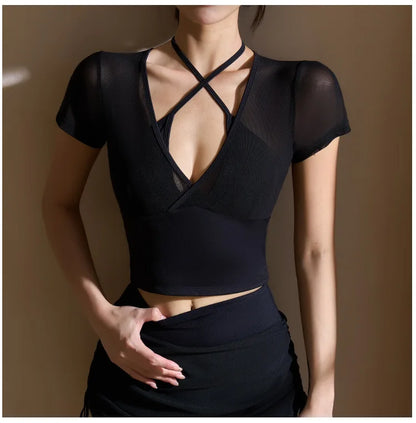 Two Pieces Mesh Patchwork Short Sleeve (Victorious HyperDrive Tops)