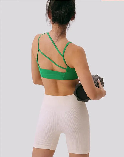 Women's Asymmetric Shoulder Straps Yoga Bra (Victorious SyncWear)
