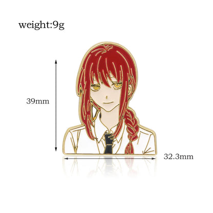 Anime Chainsaw Man Brooch Pins/ Metal Enamel