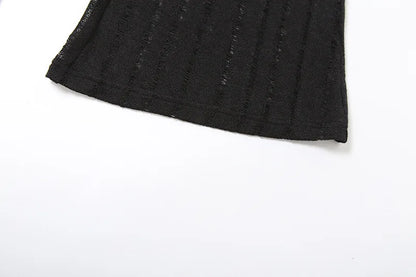 Goth Dark Solid High Waist Pants/ Holes See Through Trousers (Victorious HoloEdge)