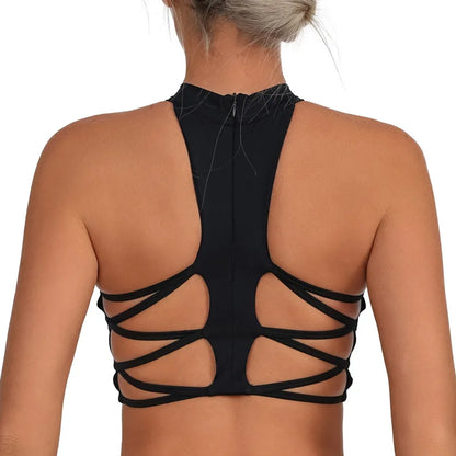 Sheer Mesh Yoga Bra / Beauty Back Inner Wearing Hollow-out Workout Bra (Victorious Astro Nexus)