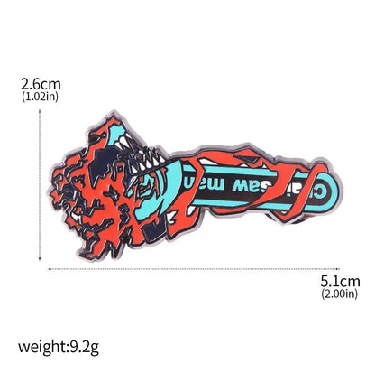 Anime Chainsaw Man Brooch Pins/ Metal Enamel