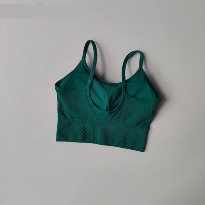 Color Blocking Sports Bra for Women / Fixed Cup Fitness Bra / Gym Bra