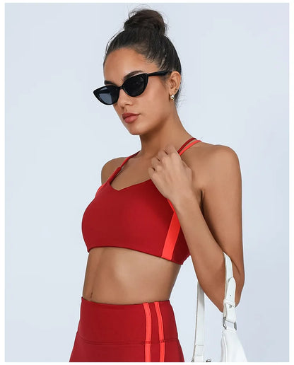 Women's Multicolor Back with Chest Pad Bra (Victorious FitLink Bra)