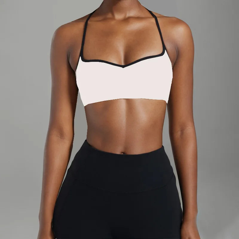 Women's Heart-Shaped High-Waisted Yoga Leggings & Cross-Strap Sports Bra Set (Victorious Ganymede Grind Leggings)