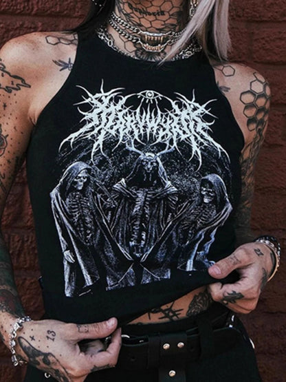 Gothic Tanks Top for / 90s Vintage Clothes Aesthetic