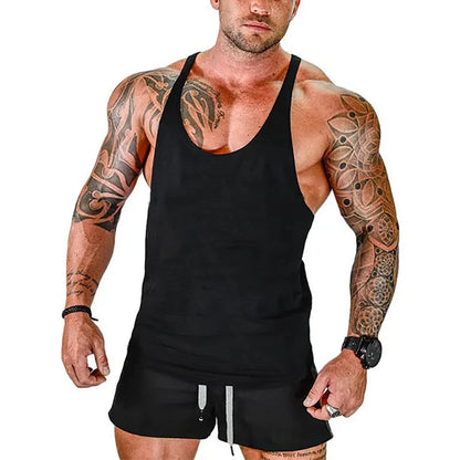 Muscular Man Gym Tank Top/ Bodybuilding and Fitness Stringer Clothing