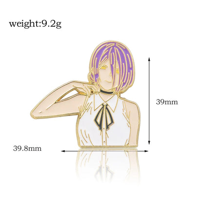 Anime Chainsaw Man Brooch Pins/ Metal Enamel